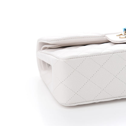 Chanel Caviar Quilted Small Double Flap White 7 of 9