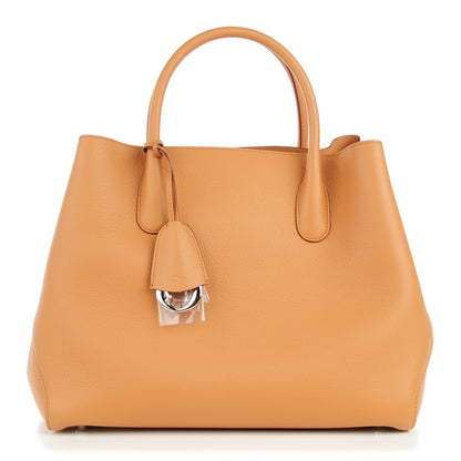 Christian Dior Supple Grained Calfskin Medium Open Bar Tote Camel 1 of 7