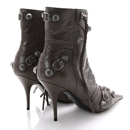 Balenciaga Agneau Arena Cagole 90mm Ankle Boots 39 Cold Brown 5 of 9