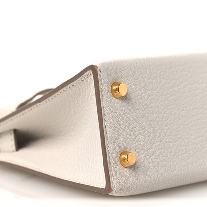 Hermes Chevre Mysore Mini Kelly Sellier 20 Mushroom 9 of 13