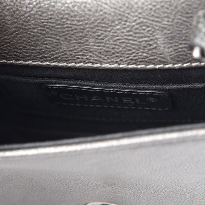 Chanel Iridescent Calfskin Mini Back To School Crossbody Flap Anthracite 7 of 8