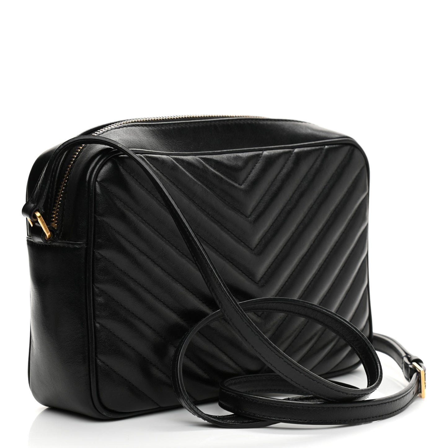 Calfskin Matelasse Monogram Lou Camera Bag Black