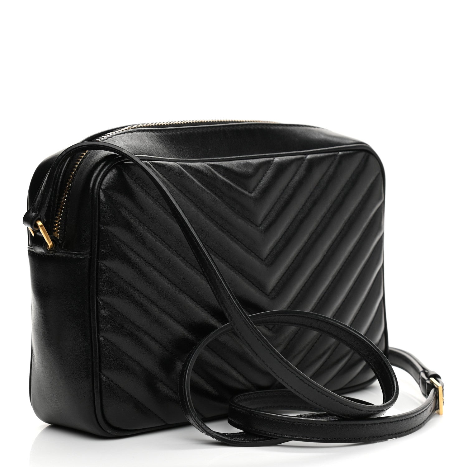 Saint Laurent Calfskin Matelasse Monogram Lou Camera Bag Black 3 of 10