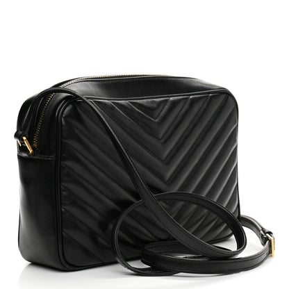Saint Laurent Calfskin Matelasse Monogram Lou Camera Bag Black 3 of 10