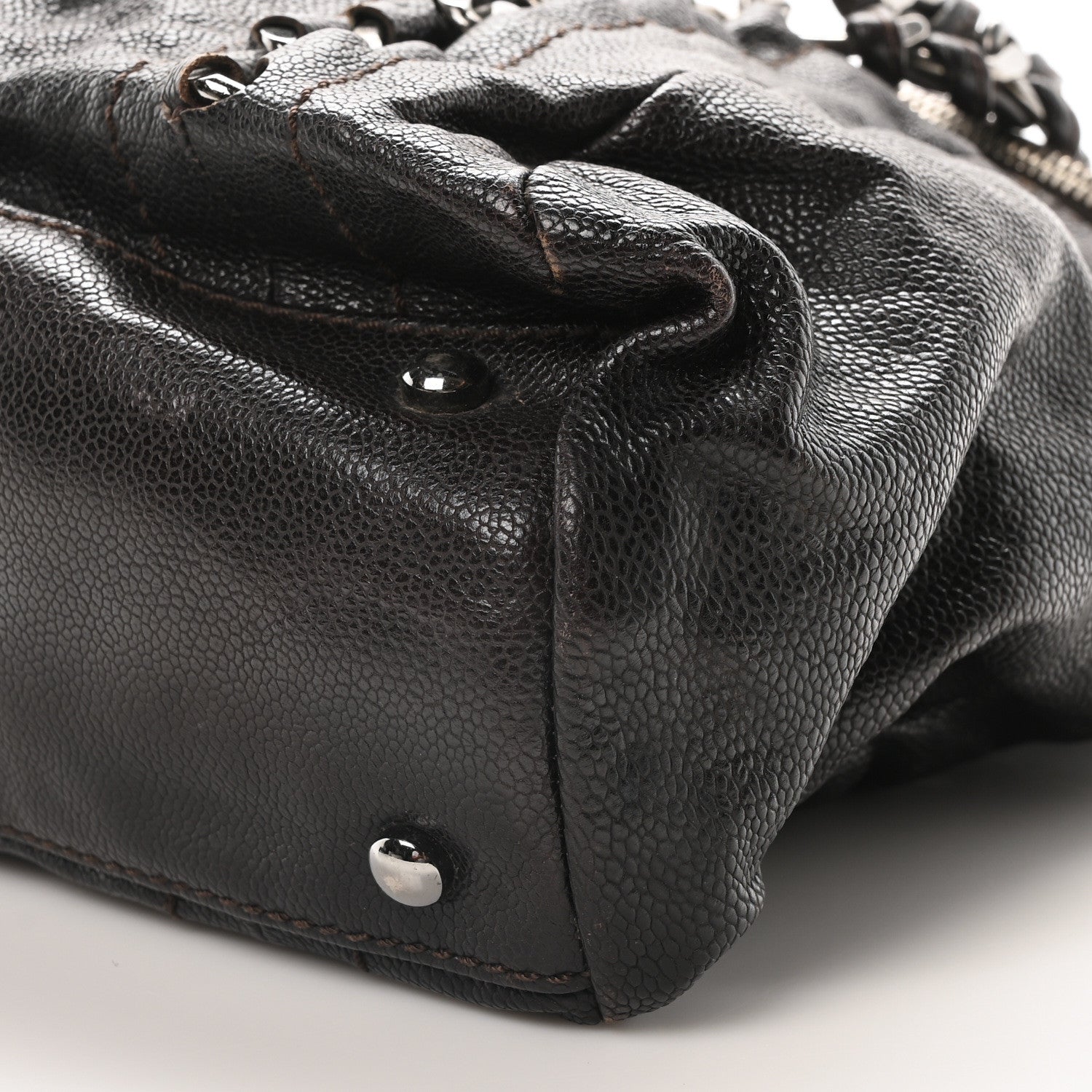Chanel Glazed Caviar Modern Chain Tote Brown 10 of 10