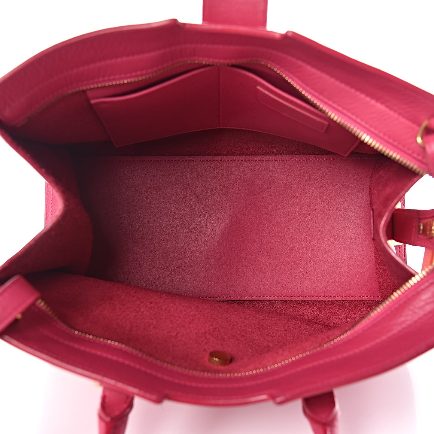 Calfskin Small Classic Y Cabas Fuchsia