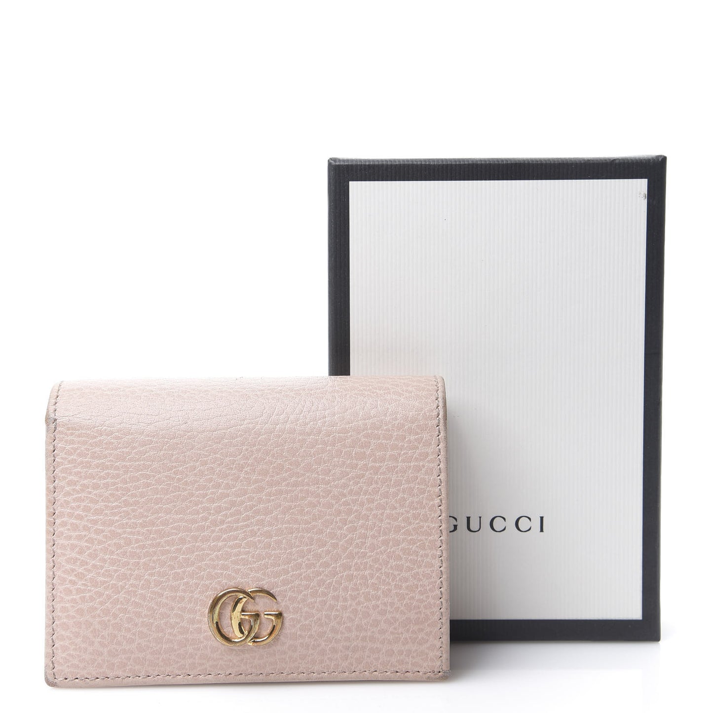 Dollar Calfskin GG Marmont Card Case Perfect Pink