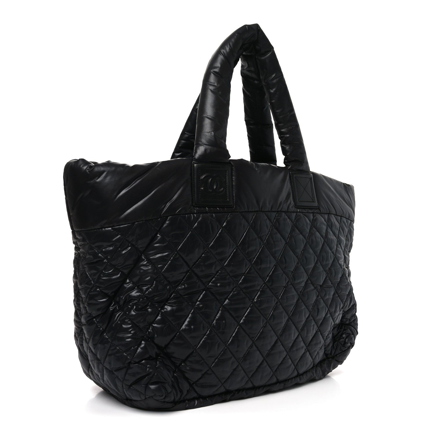 Chanel Nylon Quilted Large Coco Cocoon Tote Black 3 of 10