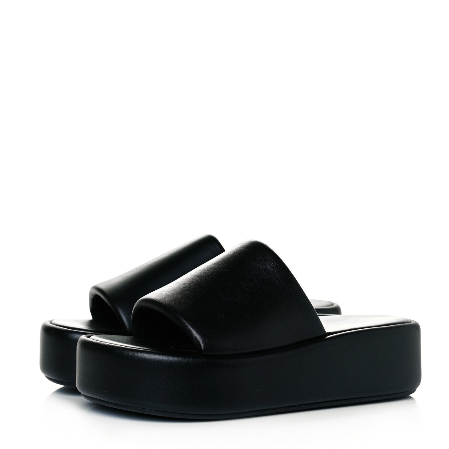 Balenciaga Smooth Nappa Logo Rise Platform Sandals 38 Black White 3 of 8