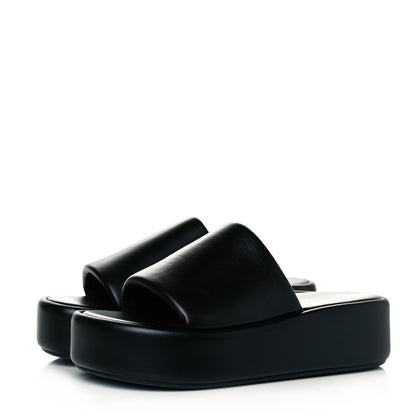 Balenciaga Smooth Nappa Logo Rise Platform Sandals 38 Black White 3 of 8