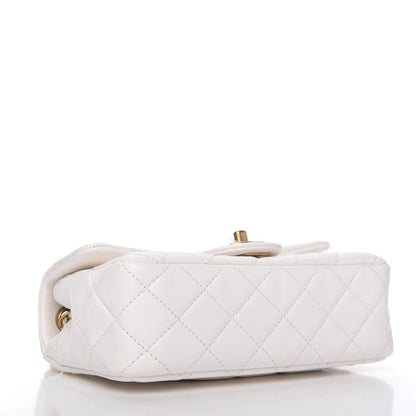 Chanel Lambskin Quilted Mini Rectangular Pearl Crush Flap White 4 of 10