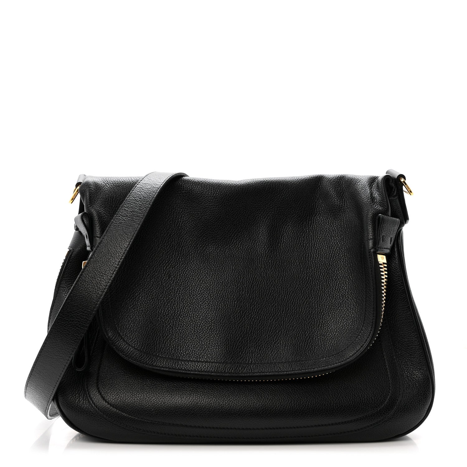Tom Ford Grained Calfskin Medium Jennifer Crossbody Bag Black 1 of 13