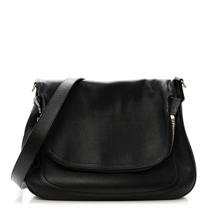 Tom Ford Grained Calfskin Medium Jennifer Crossbody Bag Black 1 of 13