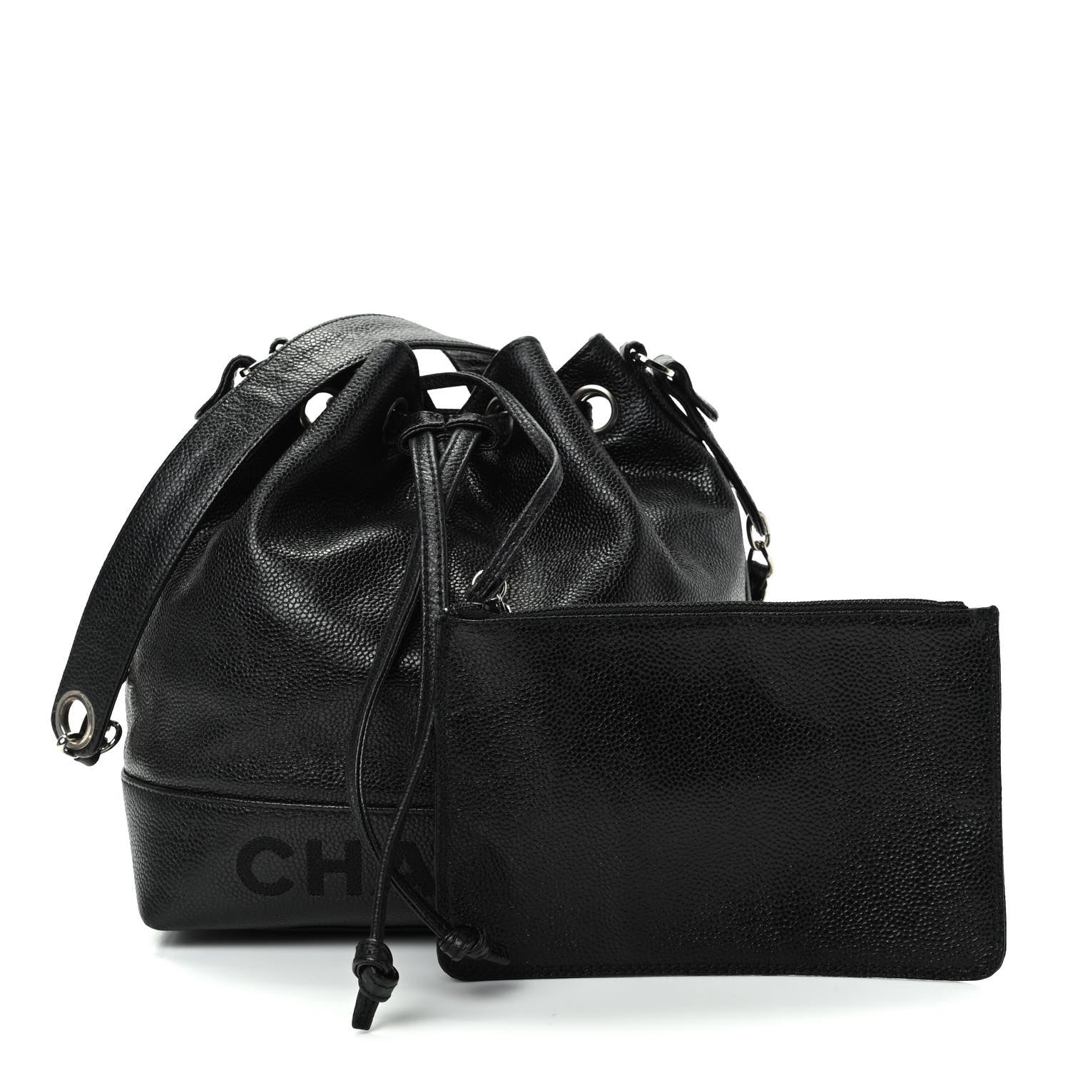 Chanel Caviar Drawstring Shoulder Bag Black 1 of 9
