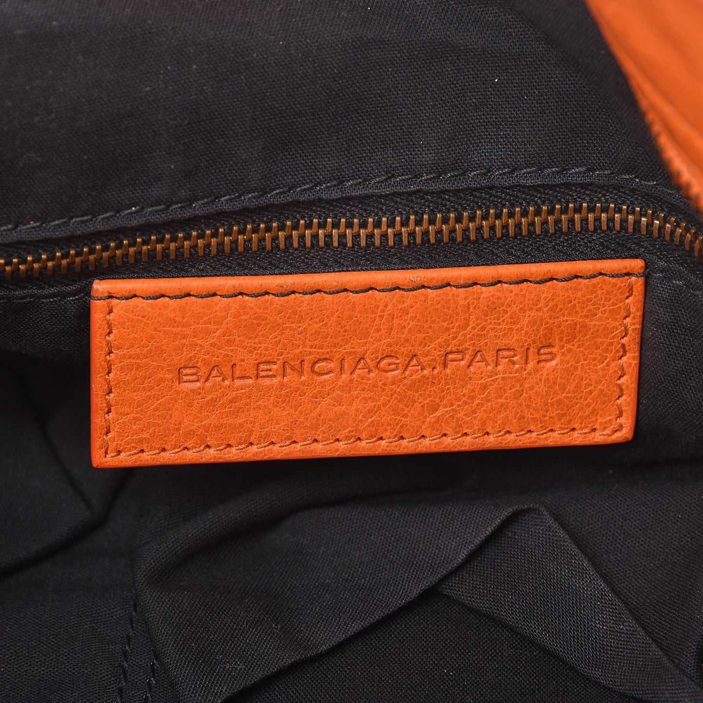 Agneau Classic Hardware Velo Tote Bag Tangerine
