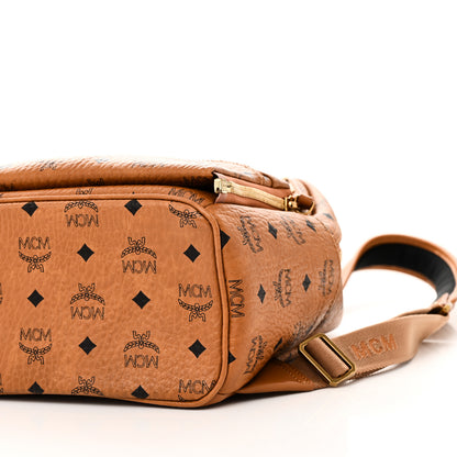 MCM Visetos Studded Medium Dual Stark Backpack Cognac 9 of 9
