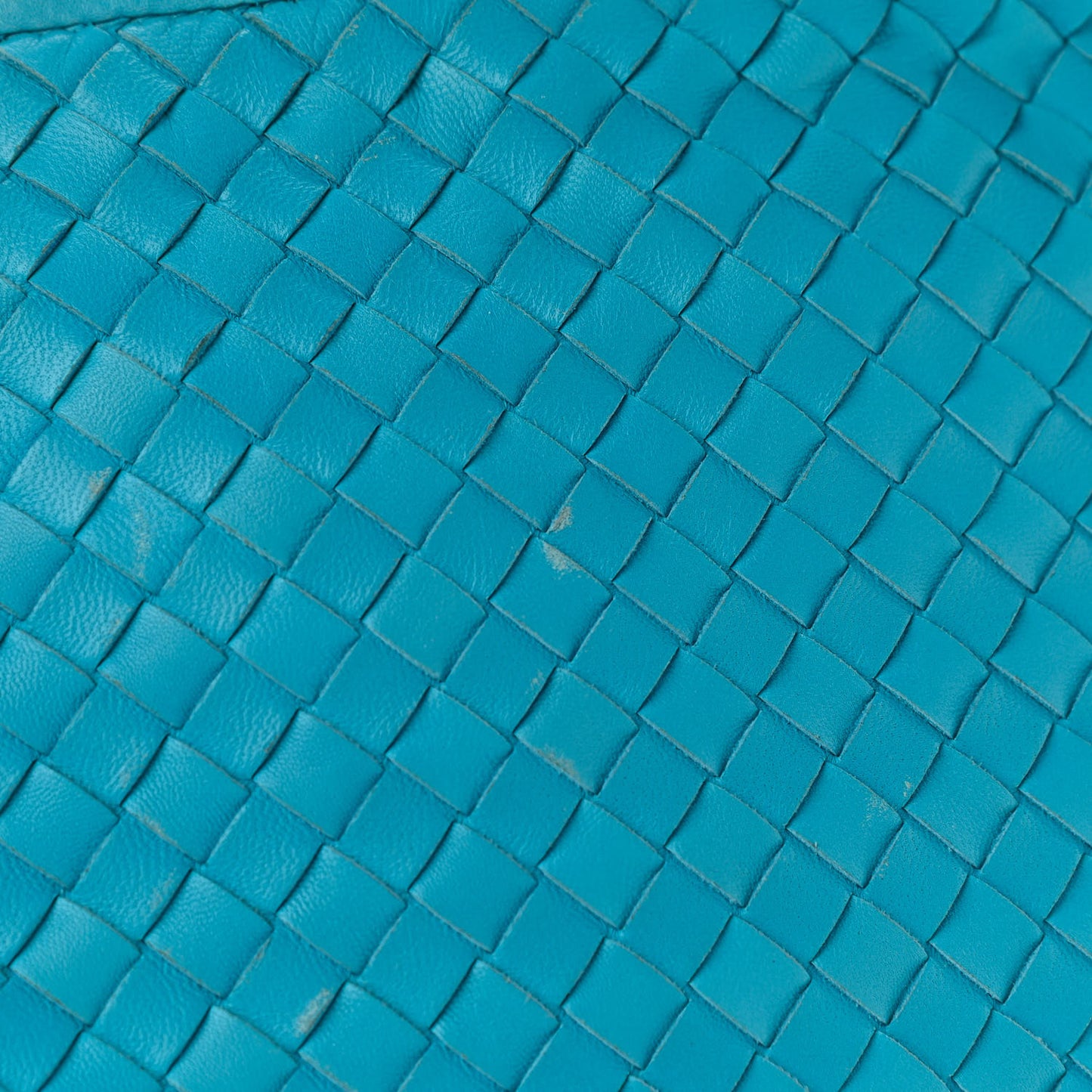 Nappa Intrecciato Large Veneta Hobo Turquoise