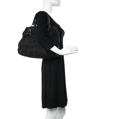 Prada Tessuto Nylon Gaufre Tote Black 2 of 12