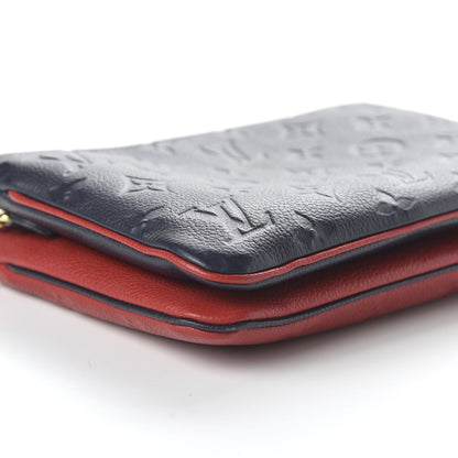 Louis Vuitton Empreinte Double Zip Pochette Marine Rouge 6 of 9