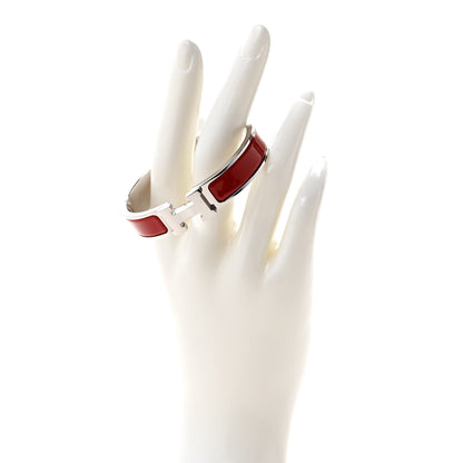 Hermes Enamel Narrow Clic Clac H Bracelet PM Rouge 2 of 4