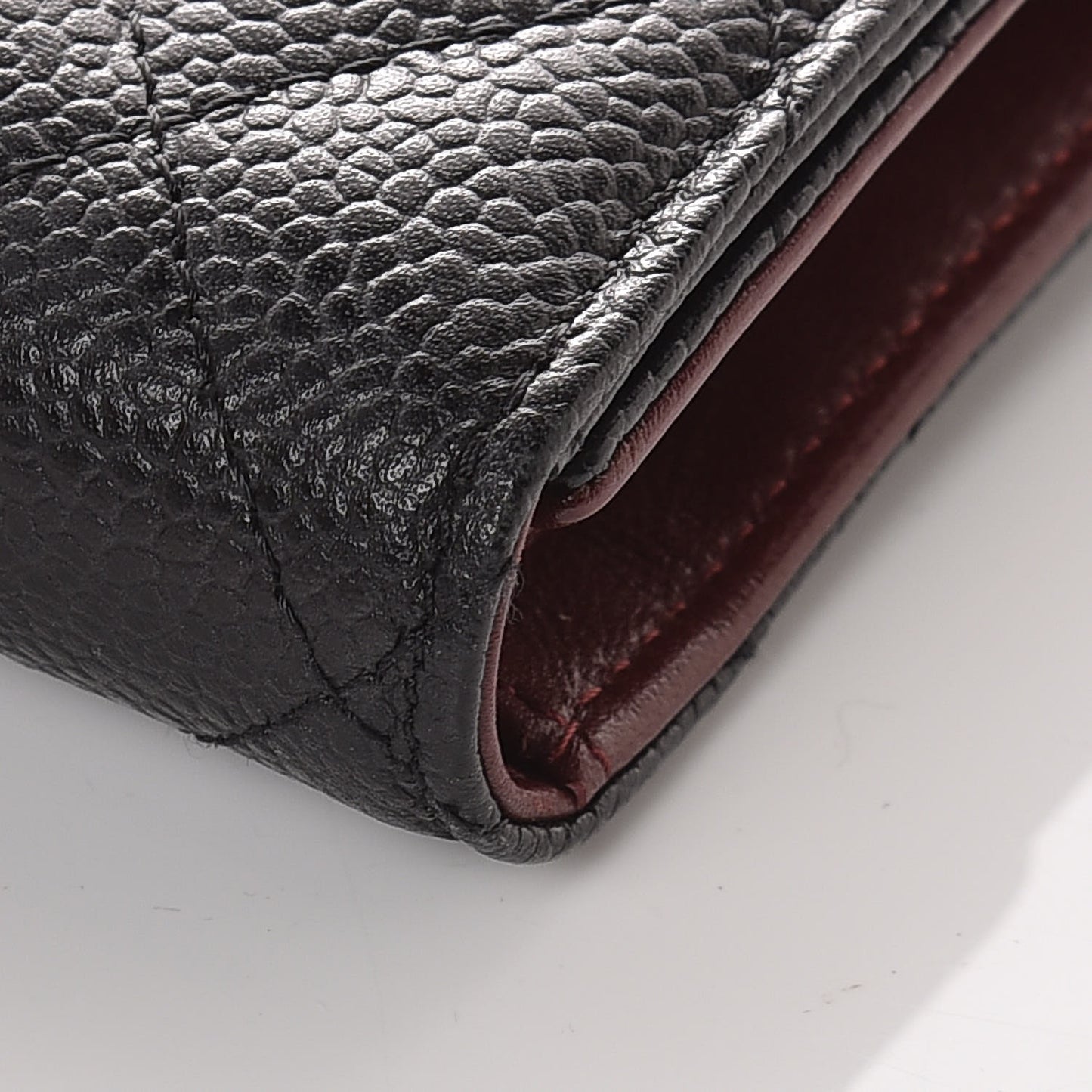 Caviar Quilted Large Flap Wallet Black