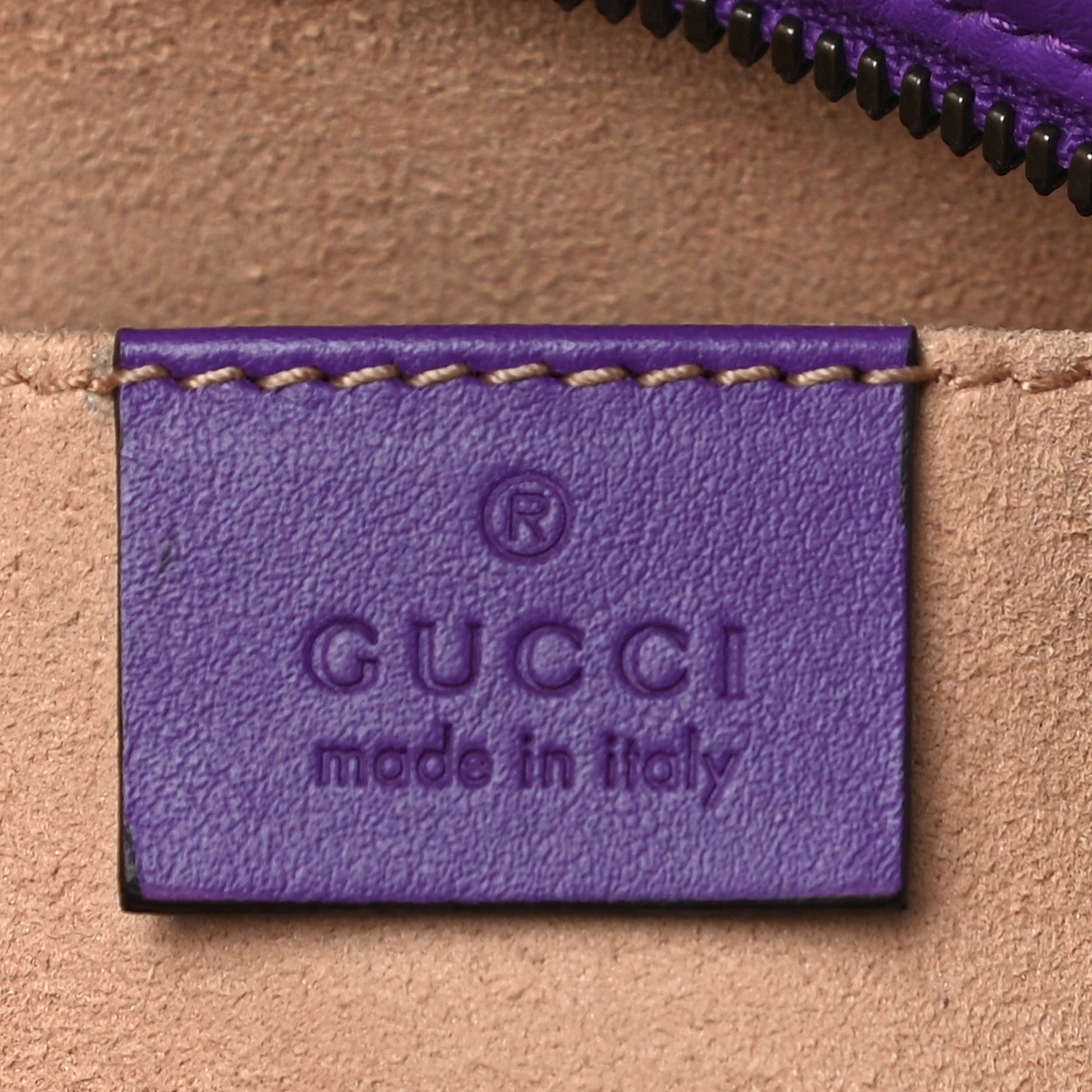 Gucci Calfskin Matelasse Small GG Marmont Chain Shoulder Bag Shine Purple 6 of 12