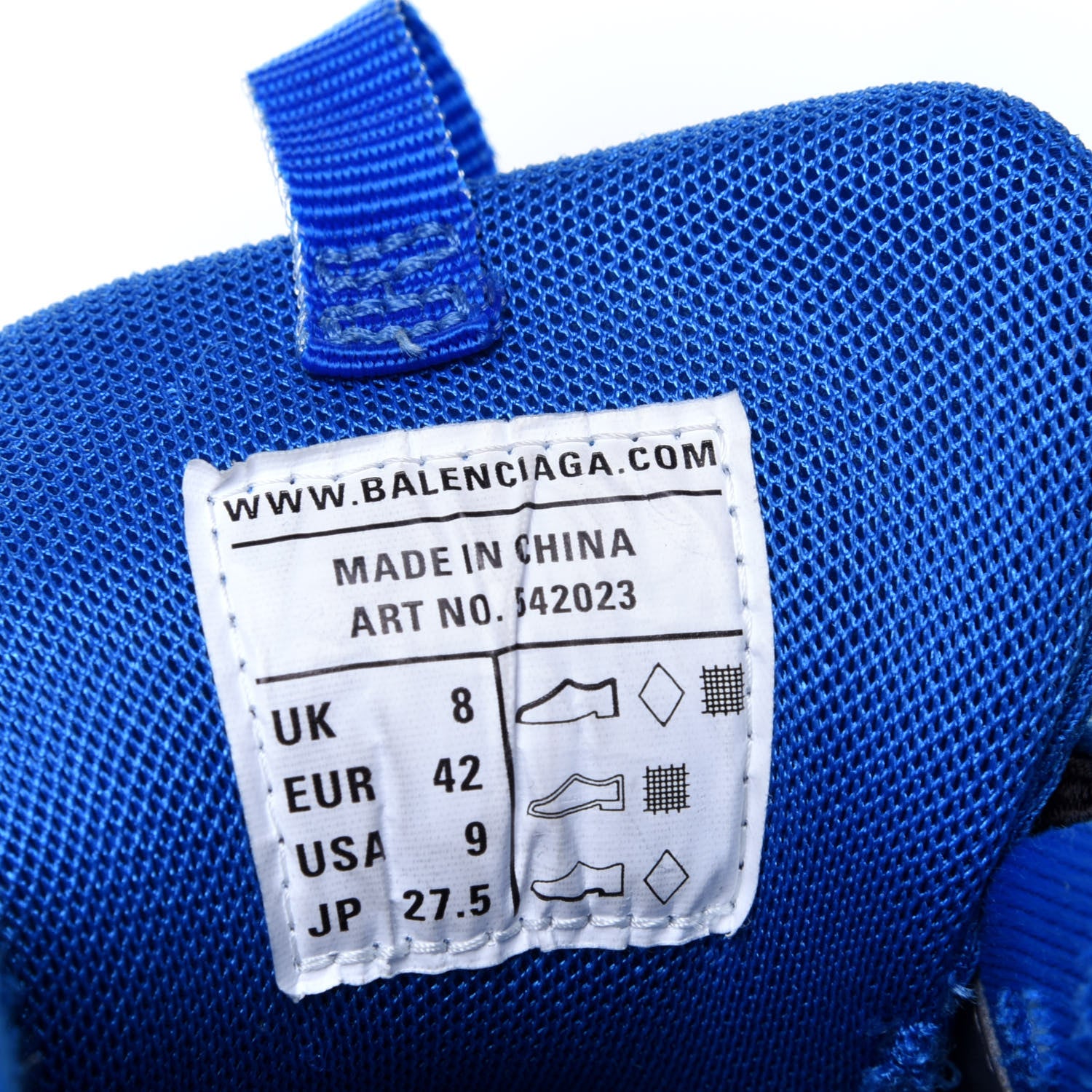 Balenciaga Mesh Nylon Mens Track Sneakers 42 Blue Grey Yellow 11 of 13