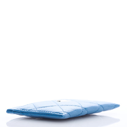Chanel Caviar Quilted Card Holder Blue 4 of 8