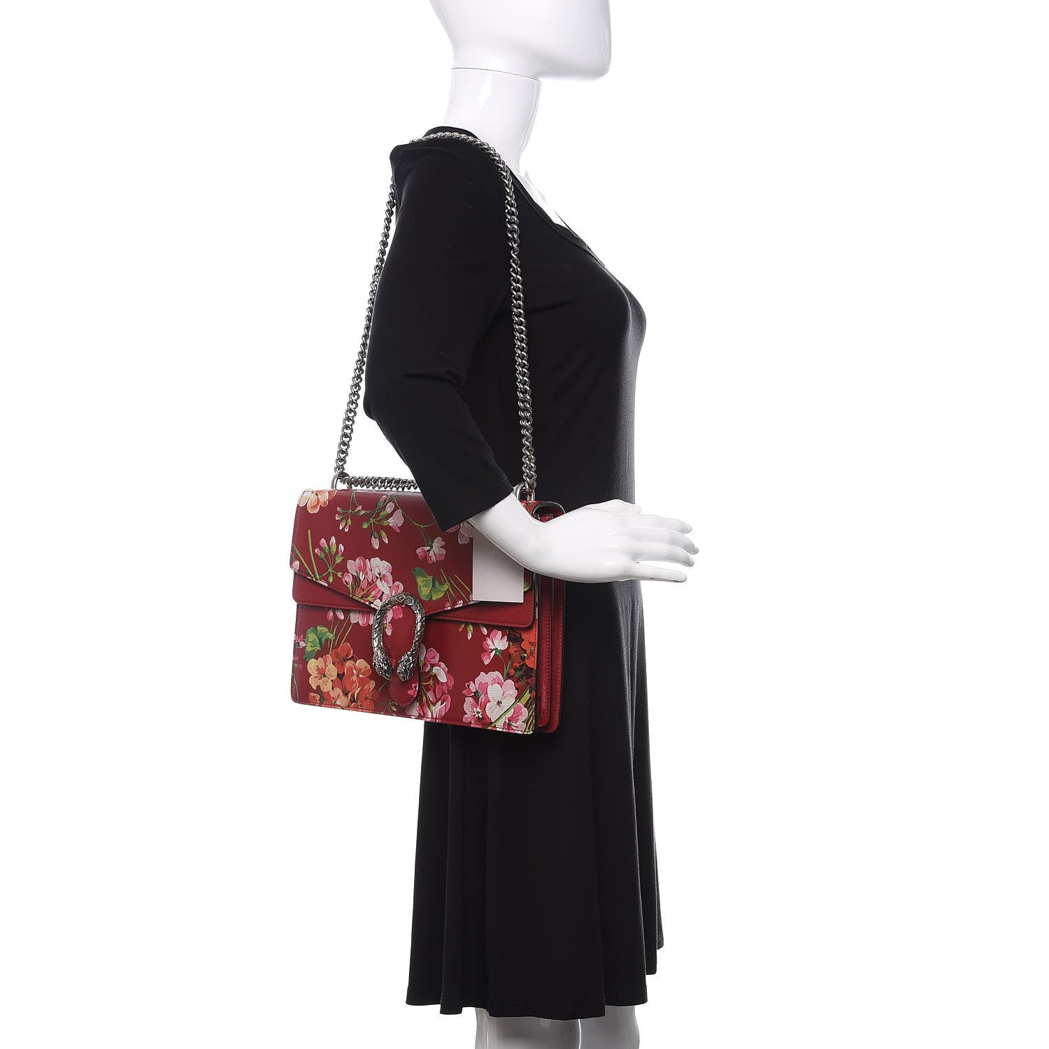 Gucci Calfskin Blooms Print Medium Dionysus Shoulder Bag Romantic Cherry Multicolor 2 of 13