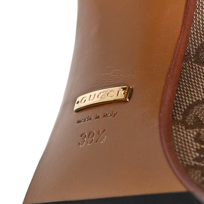 Gucci Monogram Over the Knee Boots 39.5 Beige Ebony 8 of 9