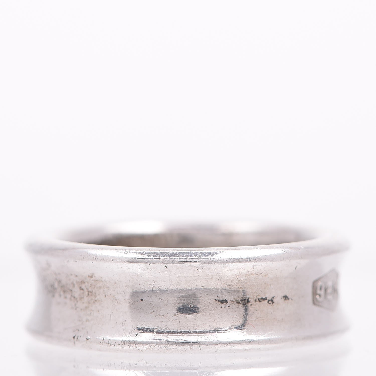 Tiffany Sterling Silver 1837 Band Ring 54 7 4 of 4