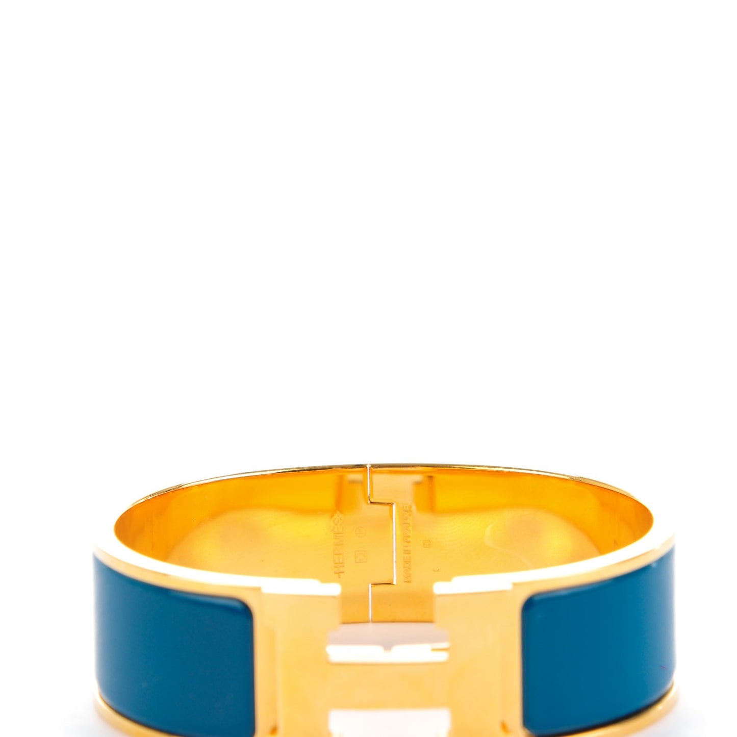Enamel Wide Clic Clac H Bracelet GM Bleu Profond