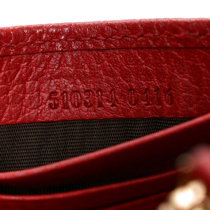 Gucci Dollar Calfskin Interlocking G Chain Wallet Red 7 of 10