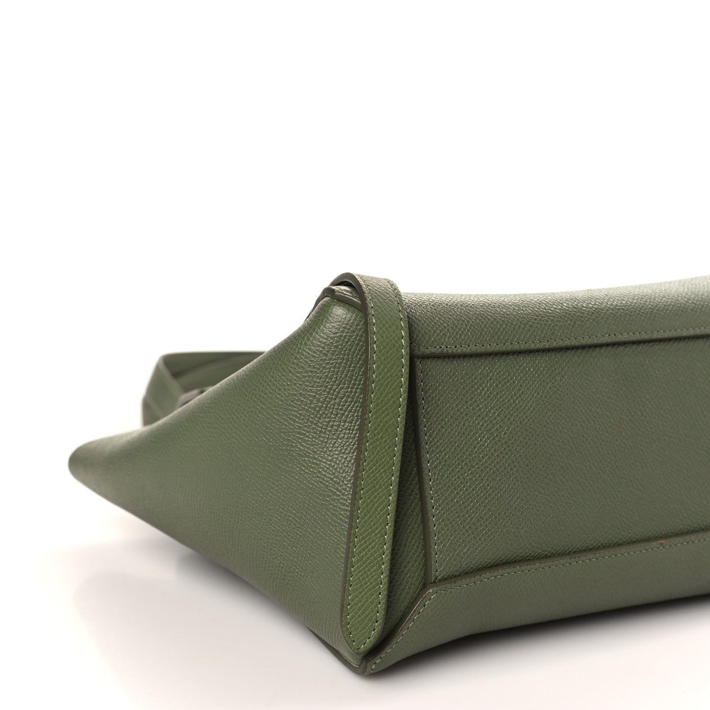 Grained Calfskin Micro Belt Bag Army Green