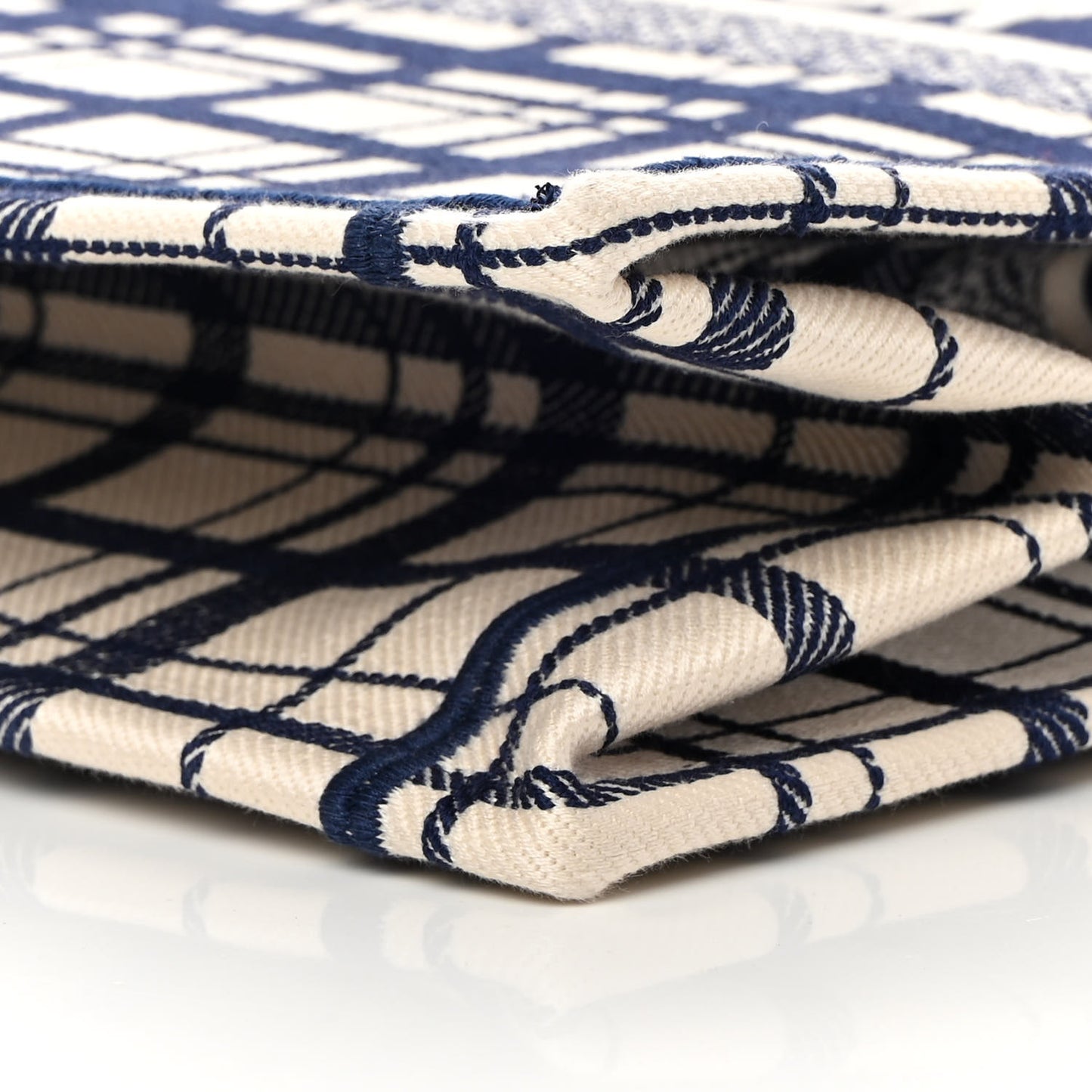 Canvas Embroidered Large Check'n'Dior Book Tote Blue