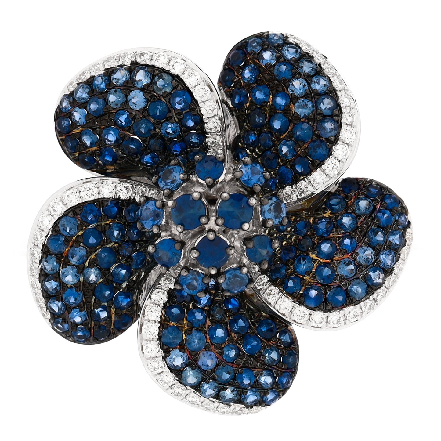 PARKER & WEST BY FASHIONPHILE 18K White Gold Diamond Opal Cocktail Ring 54/7
