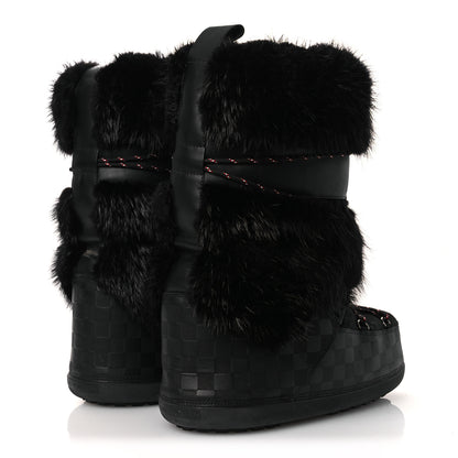 Louis Vuitton Damier Infini Fur Mens Snowstorm Boot 9 Black 5 of 9