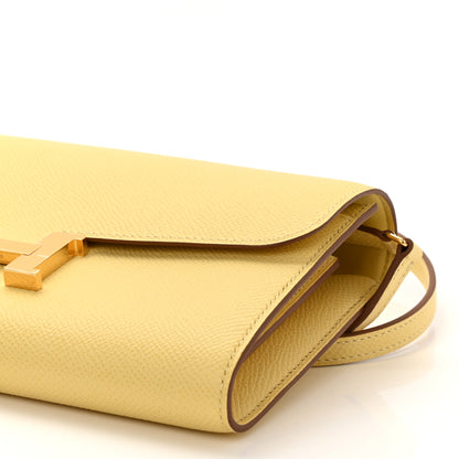 Hermes Epsom Constance Long Wallet To Go Wallet Jaune Poussin 10 of 11