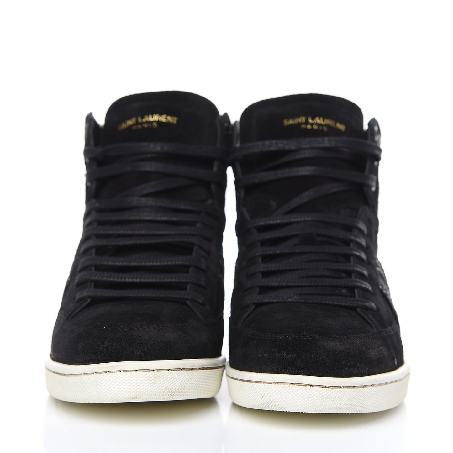 Distressed Suede Mens Ikat High Top Sneakers 41 Black