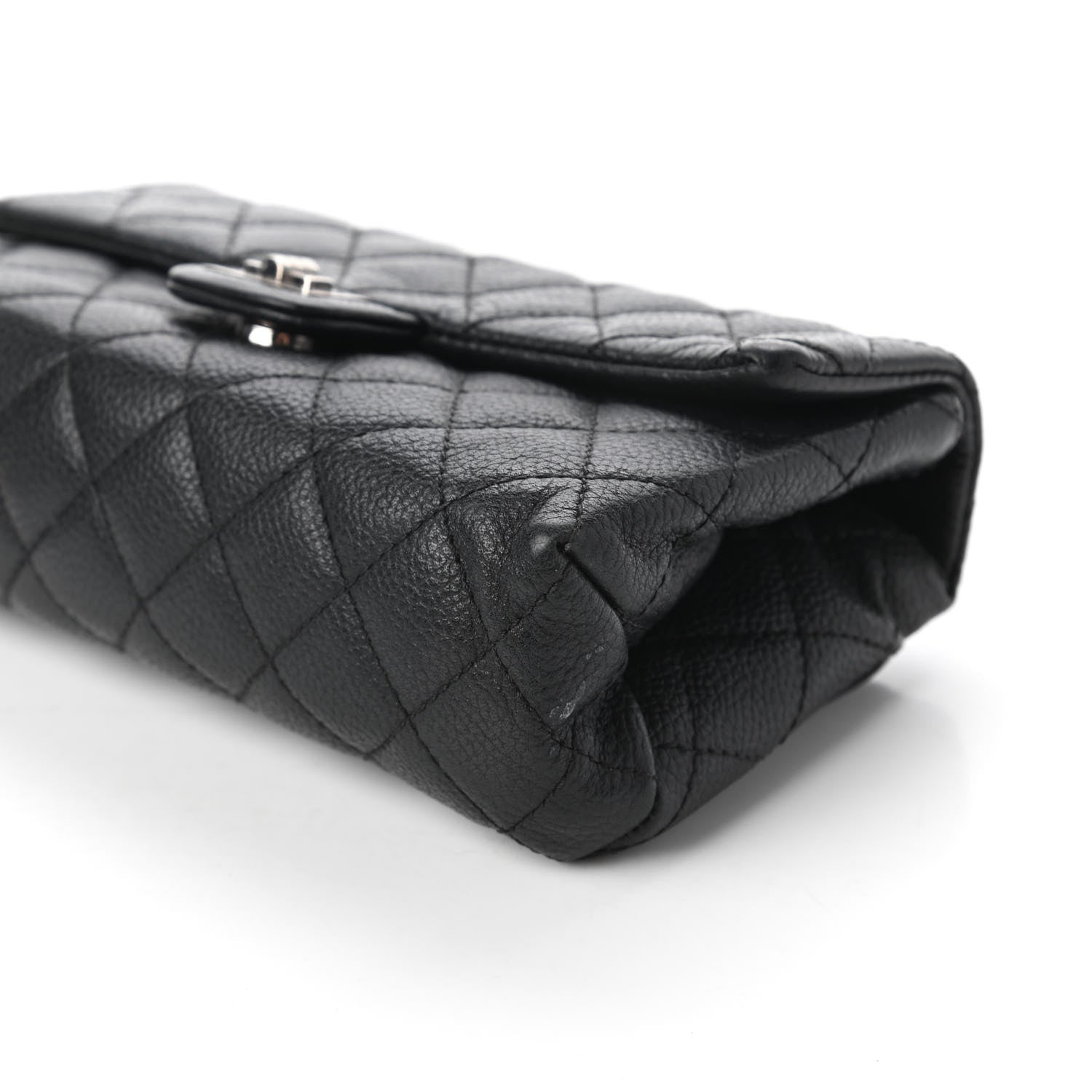 Chanel Grained Calfskin Quilted 2.55 Reissue Flap Belt Bag Clutch Black 7 of 11