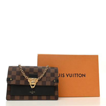 Louis Vuitton Damier Ebene Vavin Chain Wallet Black 11 of 11