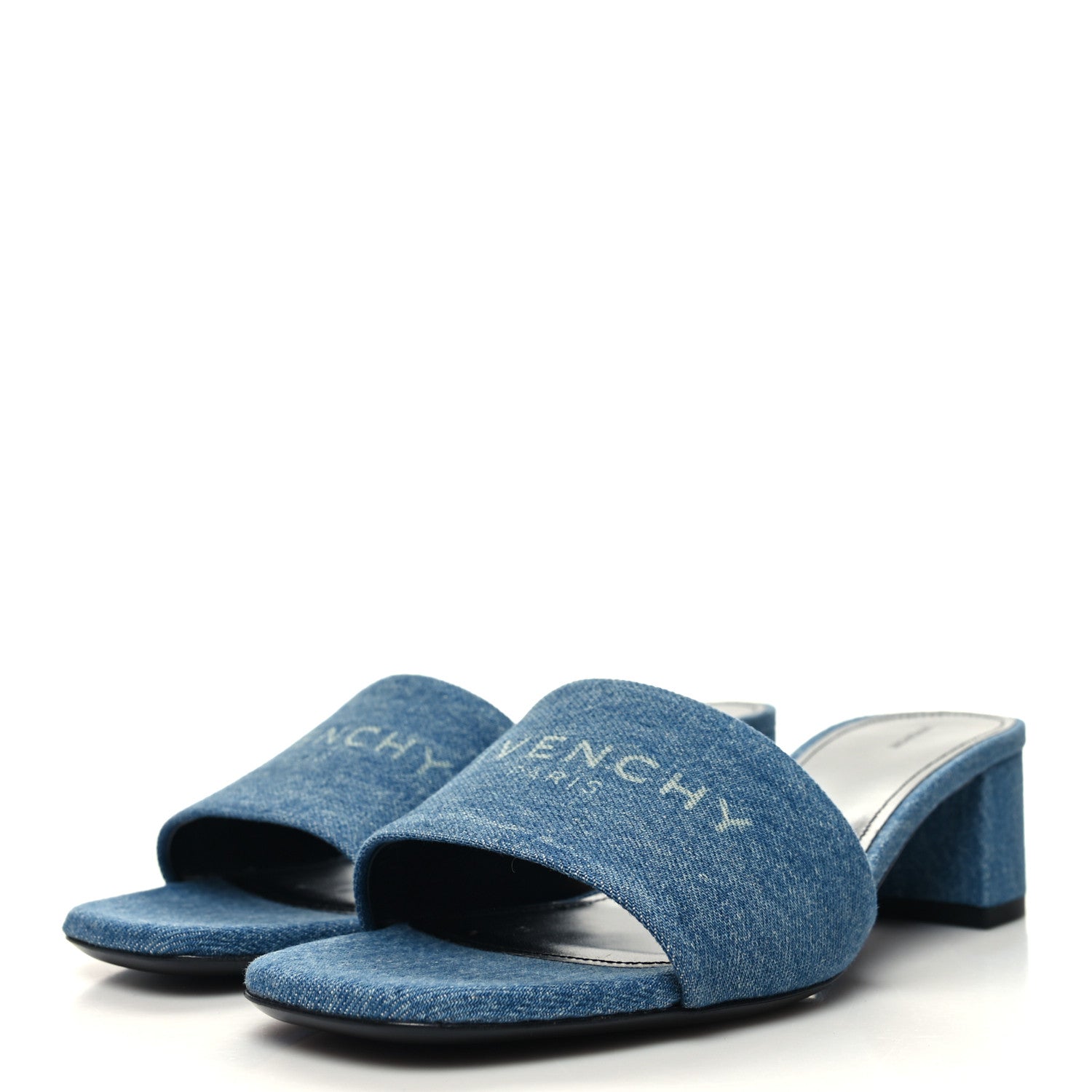 Givenchy Cotton Denim 4G Logo Mule Sandals 40 Denim Blue 3 of 9