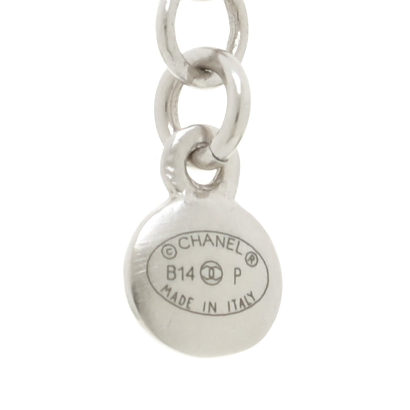 Chanel Pearl Cluster CC Long Necklace Silver 7 of 7
