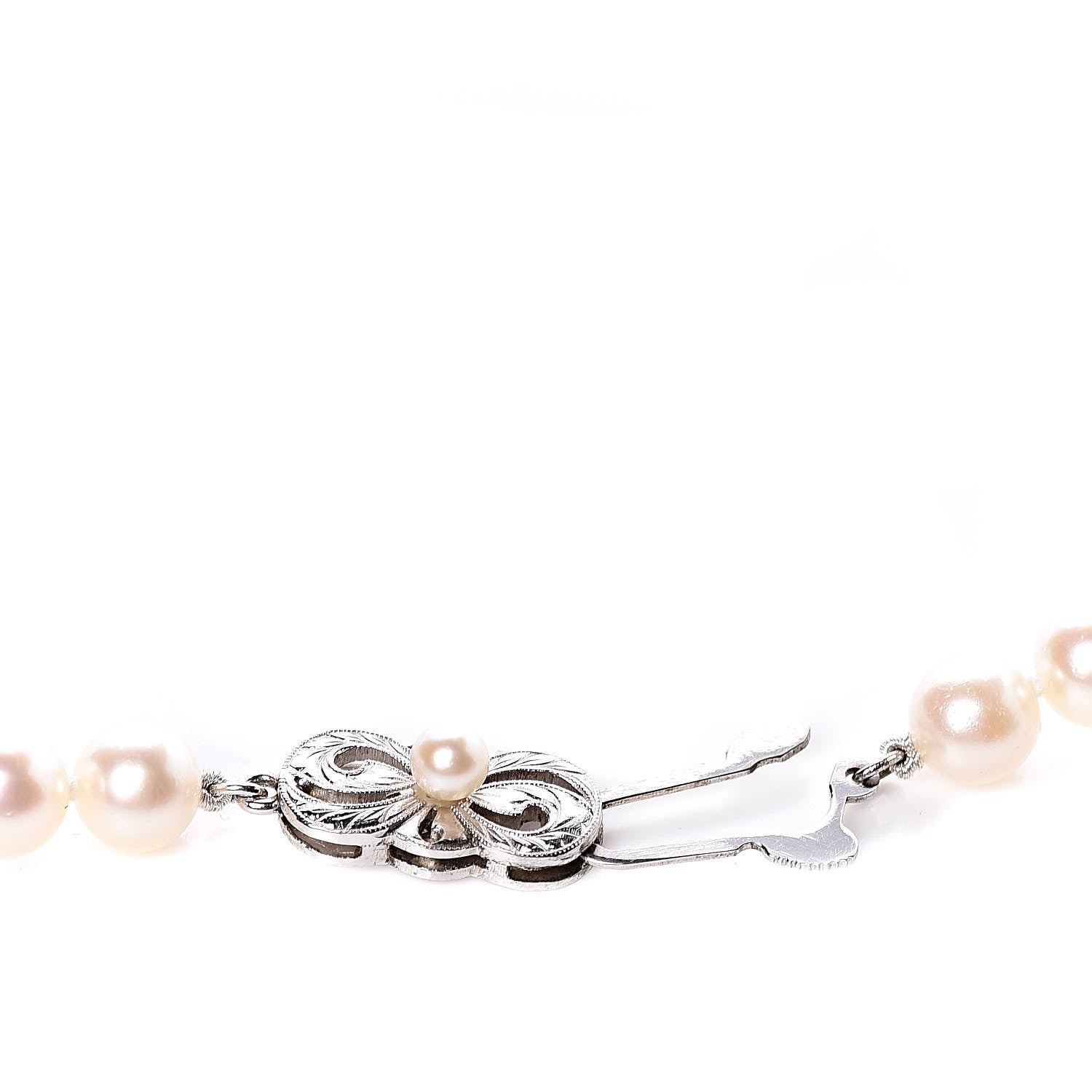 Mikimoto 14K White Gold Akoya Pearl 6-6.5mm Strand Necklace 22" 5 of 9