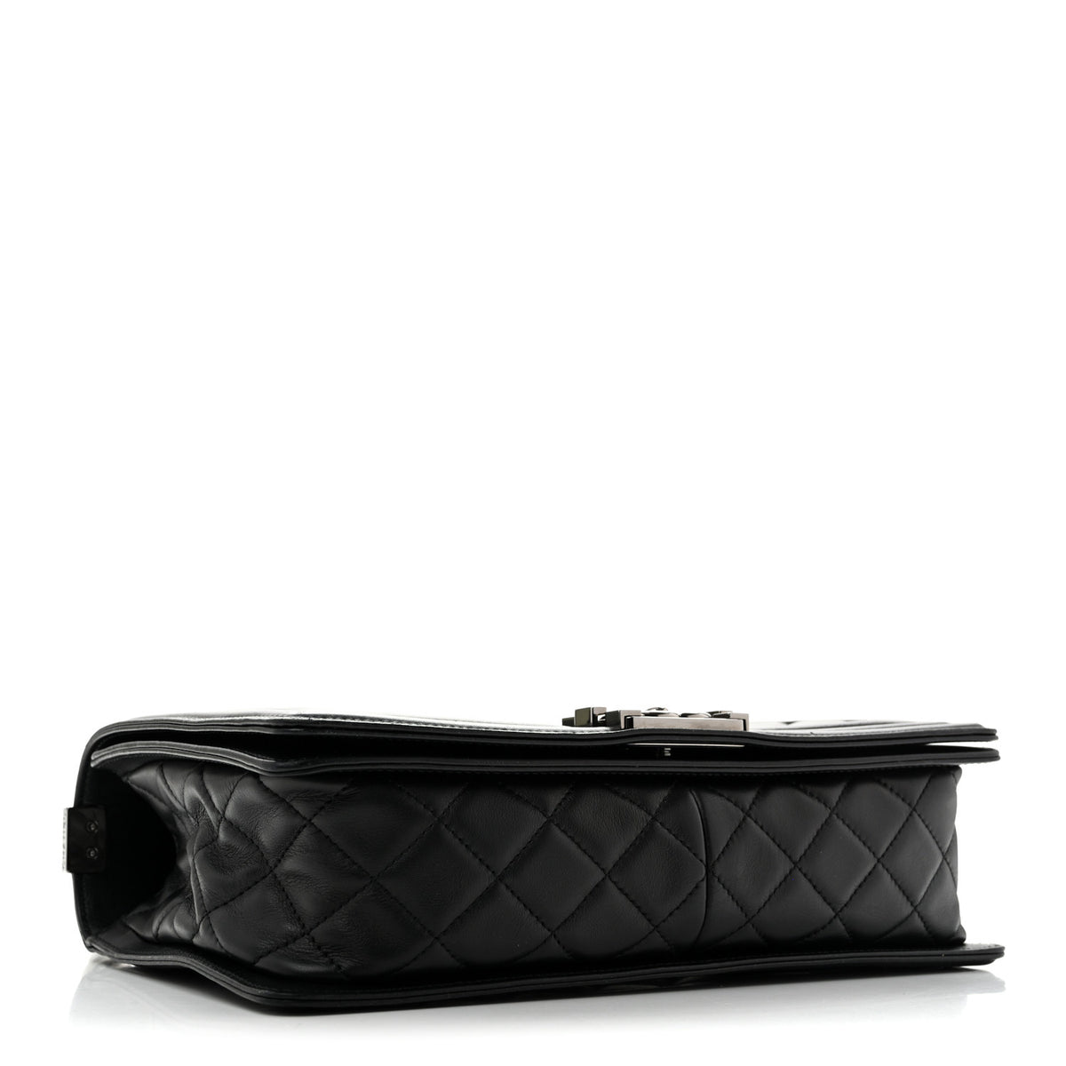 Chanel Calfskin Chevron Quilted  New Medium Boy Flap Black 4 of 12