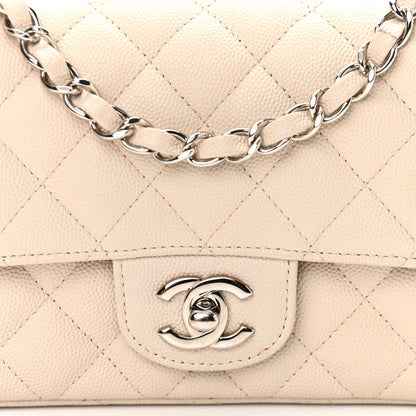 Chanel Caviar Quilted Mini Rectangular Flap Light Beige 8 of 10