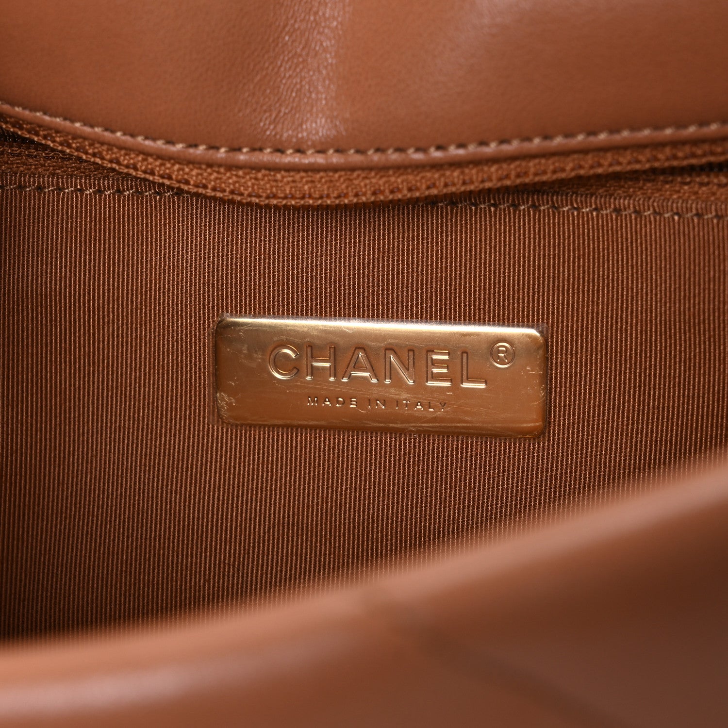 Chanel Lambskin Quilted Medium Chanel 19 Flap Brown 6 of 10