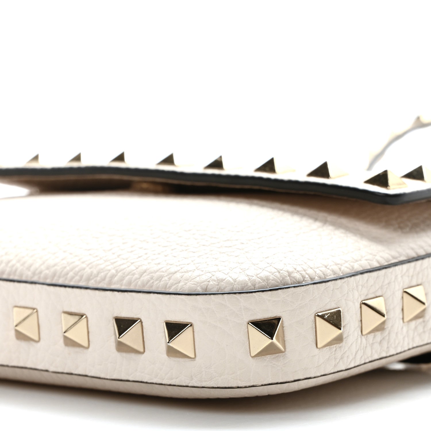 Valentino Garavani Calfskin Rockstud Crossbody Pouch Light Ivory 9 of 9
