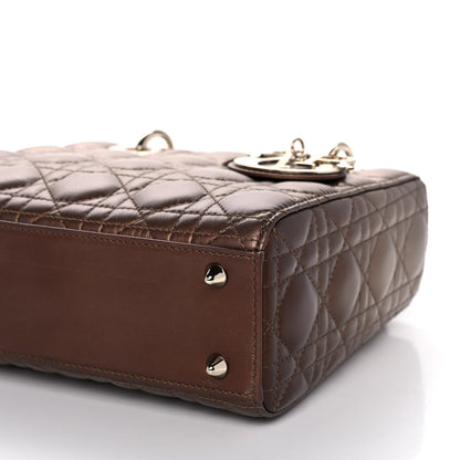 Christian Dior Metallic Lambskin Cannage Gradient Small My ABCDior Lady Dior Metal Rose 5 of 13