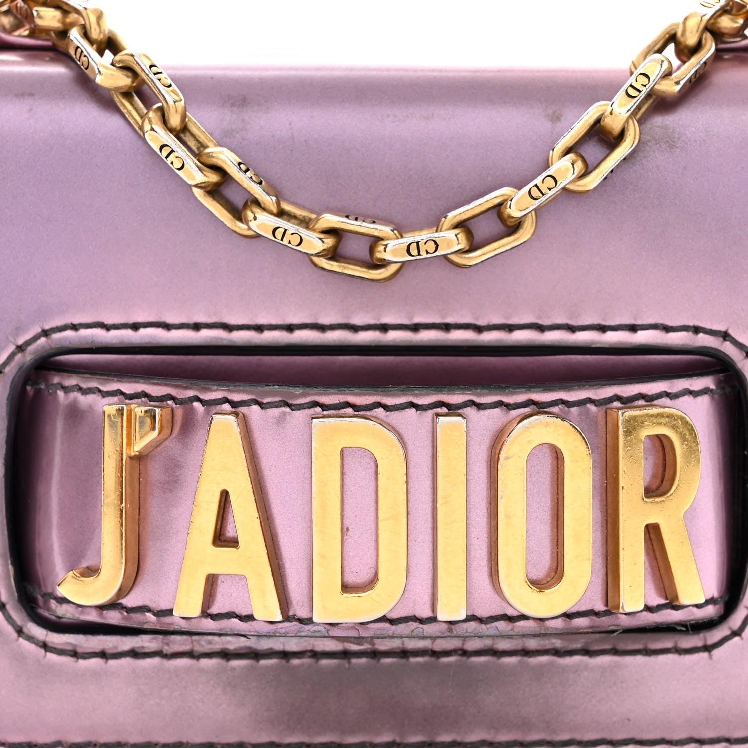 Christian Dior Metallic Calfskin J'Adior Mini Chain Flap Bag Pink 9 of 16